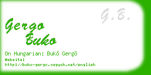 gergo buko business card