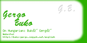 gergo buko business card